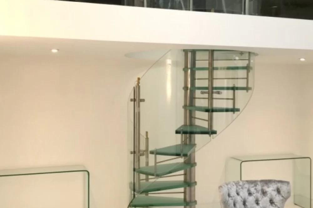 Chigwell glass spiral staircase