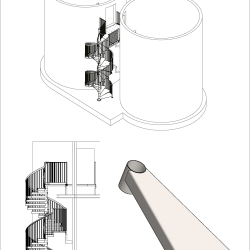 Silo Accommodation Spiral Escape Staircase Stairs Design