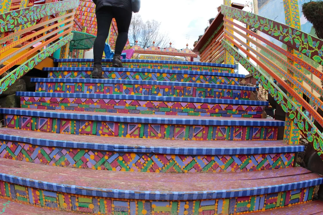 Painted steps outside Randyland Art Museum