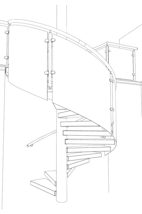 Building regulations for spiral and helical staircases